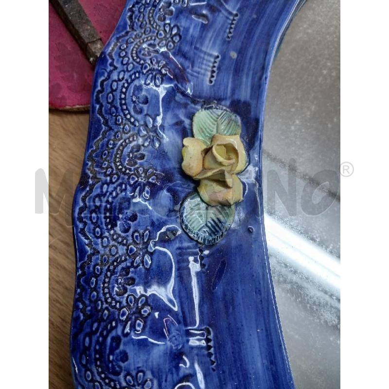 SPECCHIO CORNICE BLU CER  | Mercatino dell'Usato Roma garbatella 3
