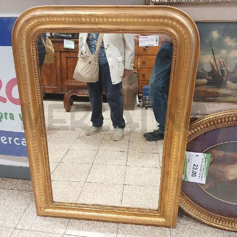 SPECCHIO DORATO ANGOLI STONDATI  | Mercatino dell'Usato Roma garbatella 1