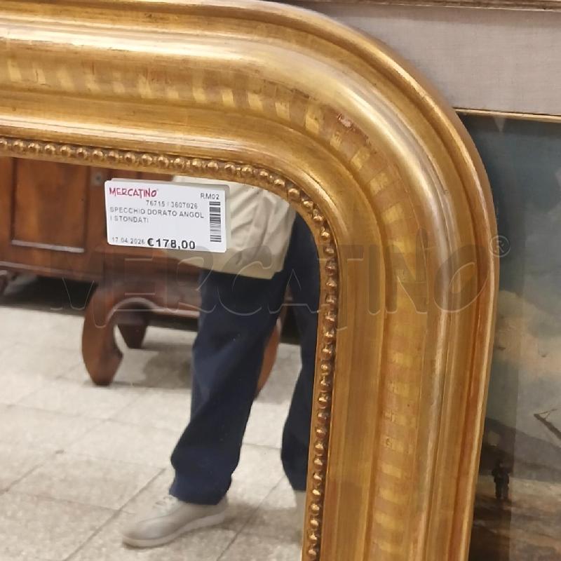 SPECCHIO DORATO ANGOLI STONDATI  | Mercatino dell'Usato Roma garbatella 2