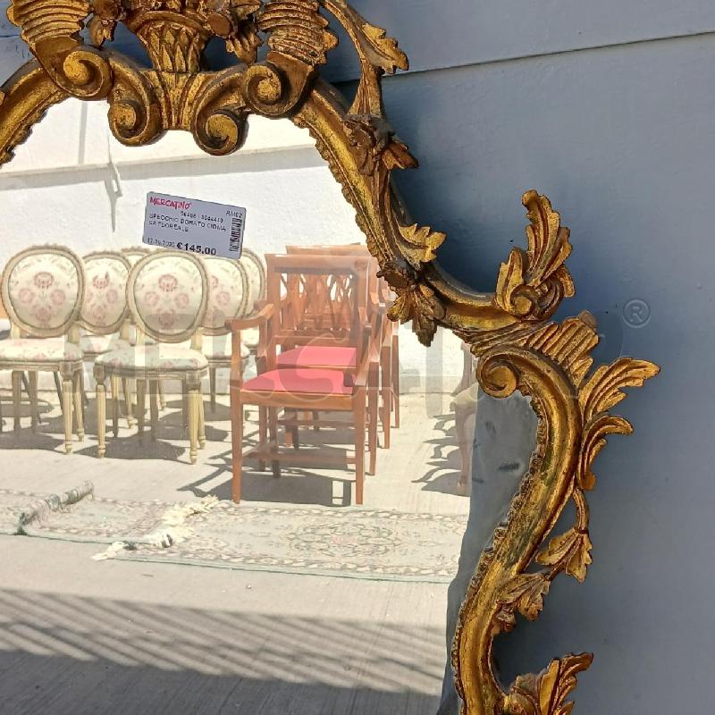 SPECCHIO DORATO CIOMASA FLOREALE | Mercatino dell'Usato Roma garbatella 4