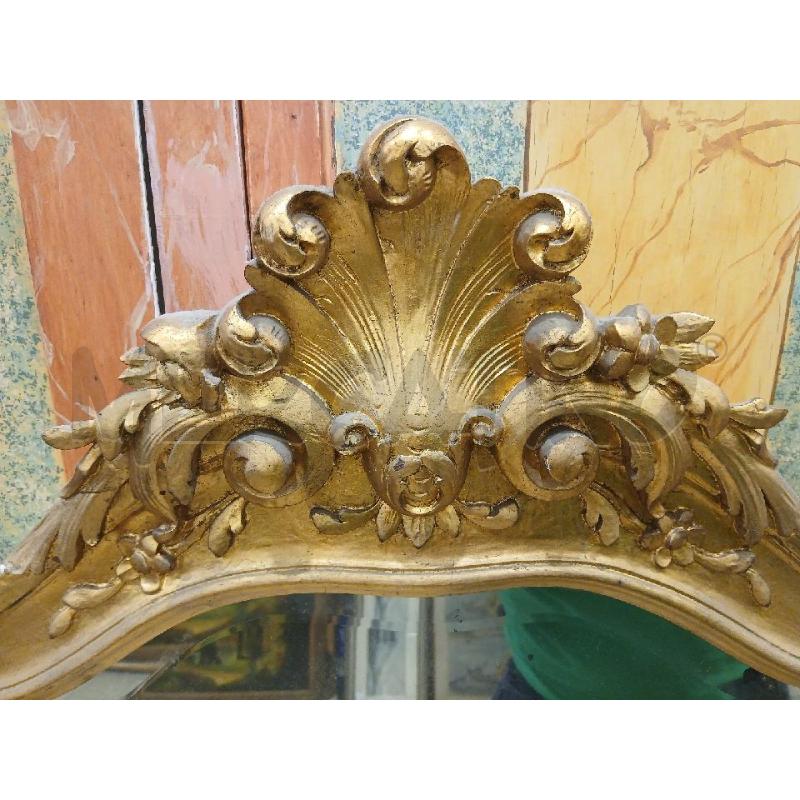 SPECCHIO MOLATO MOSSO DORATO FREGIO FOGLIE RILIEVO | Mercatino dell'Usato Roma garbatella 3