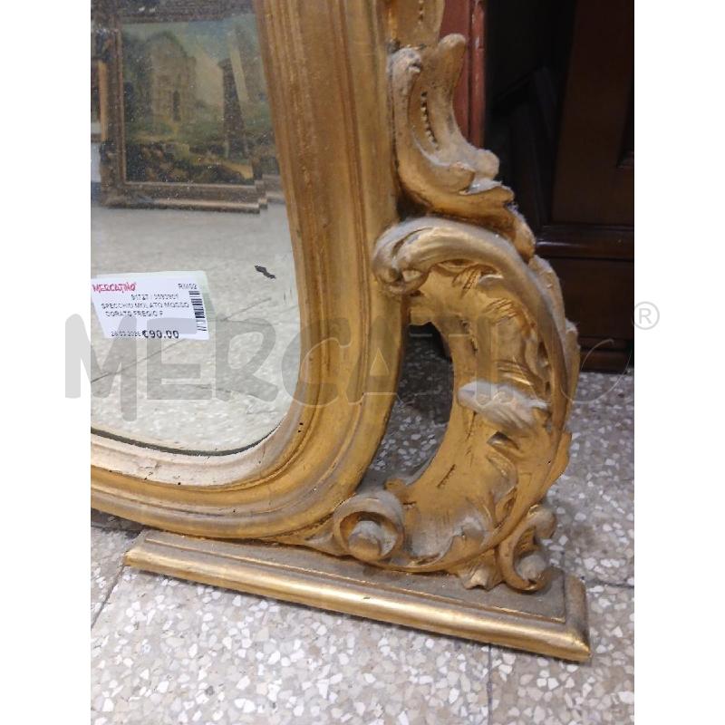 SPECCHIO MOLATO MOSSO DORATO FREGIO FOGLIE RILIEVO | Mercatino dell'Usato Roma garbatella 4