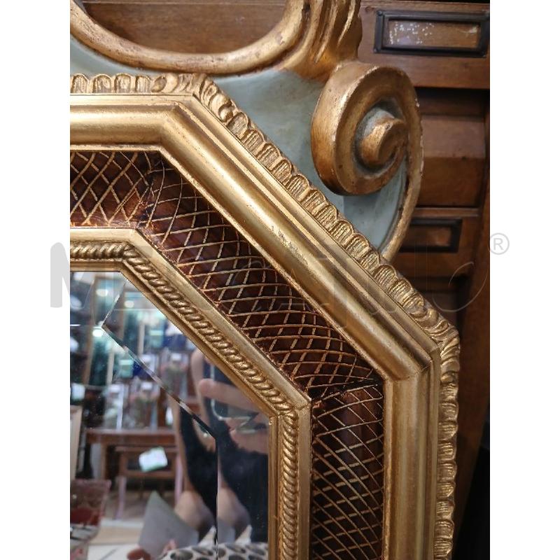 SPECCHIO OTTAGONALE DORATO  | Mercatino dell'Usato Roma garbatella 3