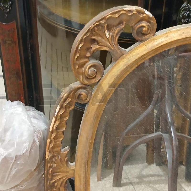 SPECCHIO OVALE DORATO DECORI VOLTE | Mercatino dell'Usato Roma garbatella 2
