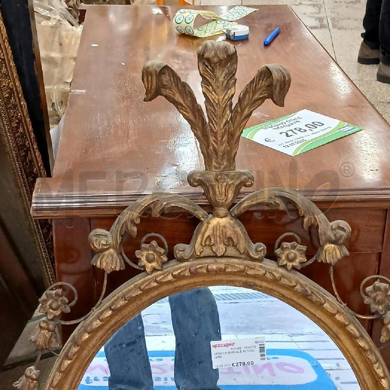 SPECCHIO OVALE INTAGLIATO  | Mercatino dell'Usato Roma garbatella 2
