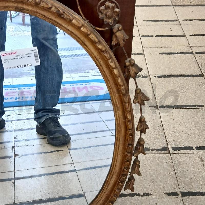 SPECCHIO OVALE INTAGLIATO  | Mercatino dell'Usato Roma garbatella 4