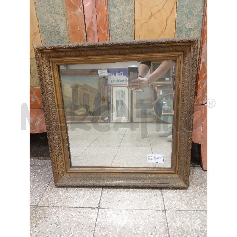 SPECCHIO QUADRATO DA RIVEDERE FOGLIE RILIEVO | Mercatino dell'Usato Roma garbatella 1