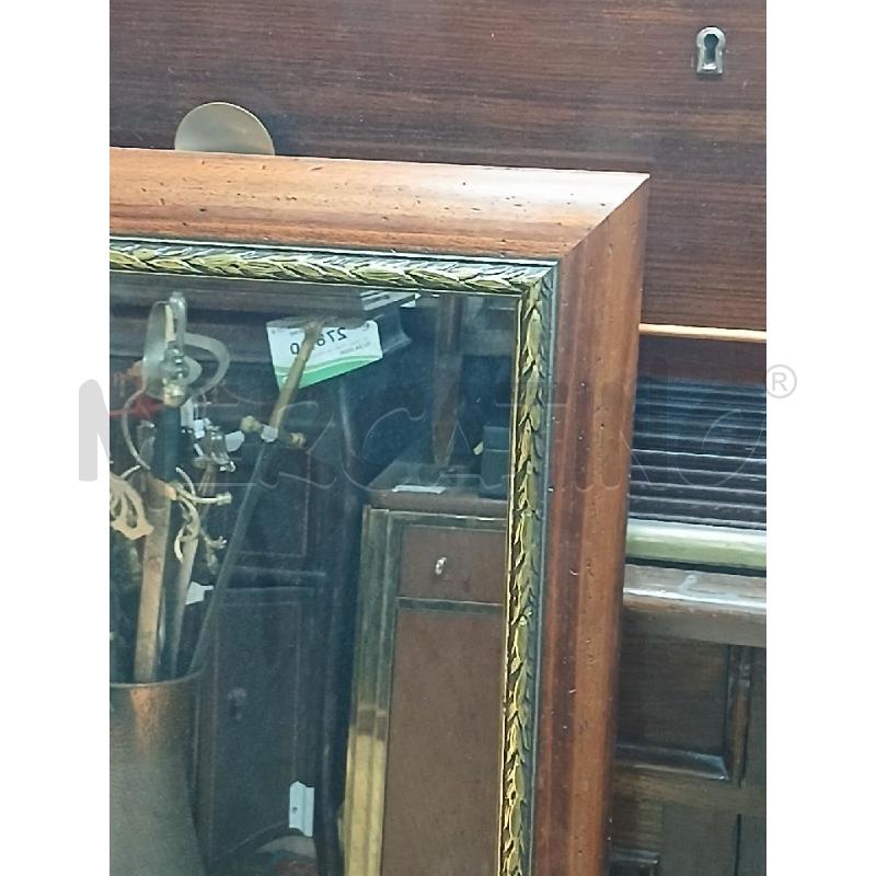 SPECCHIO RATTANGOLARE LEGNO CORNICE SPIGHE DORATE | Mercatino dell'Usato Roma garbatella 2