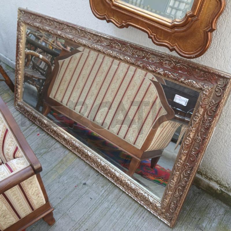 SPECCHIO RETTANGOLARE CORNICE ARGENTATA MOLATO  | Mercatino dell'Usato Roma garbatella 1