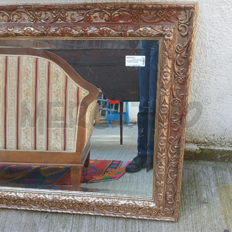 SPECCHIO RETTANGOLARE CORNICE ARGENTATA MOLATO  | Mercatino dell'Usato Roma garbatella 2
