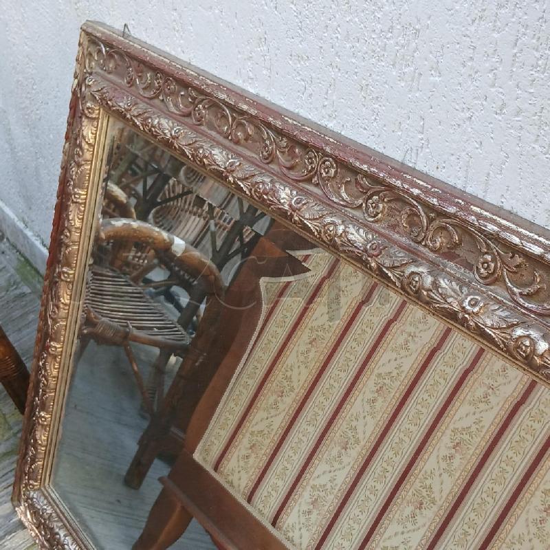 SPECCHIO RETTANGOLARE CORNICE ARGENTATA MOLATO  | Mercatino dell'Usato Roma garbatella 3