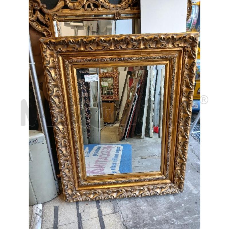SPECCHIO RETTANGOLARE MOLATO CORNICE DORATA | Mercatino dell'Usato Roma garbatella 1