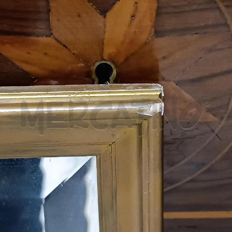 SPECCHIO RETT CORNICE DORATA  | Mercatino dell'Usato Roma garbatella 2