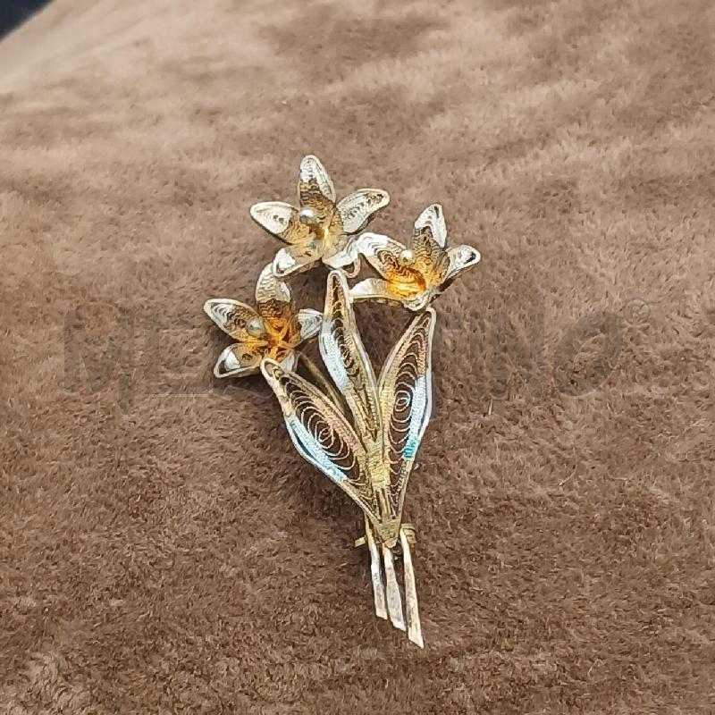 SPILLA ARG FIORI FILIGRANA | Mercatino dell'Usato Roma garbatella 1