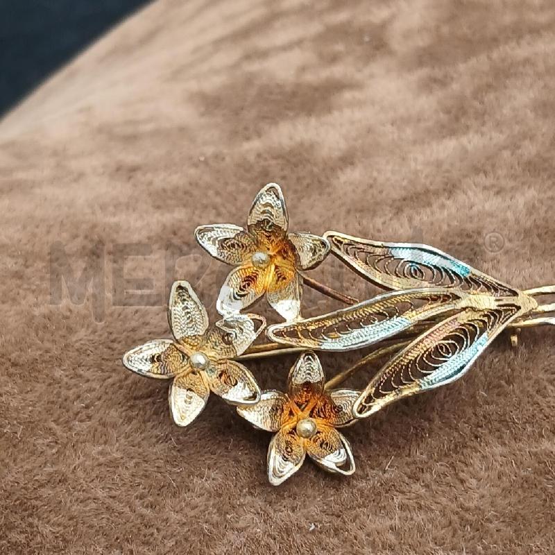 SPILLA ARG FIORI FILIGRANA | Mercatino dell'Usato Roma garbatella 2