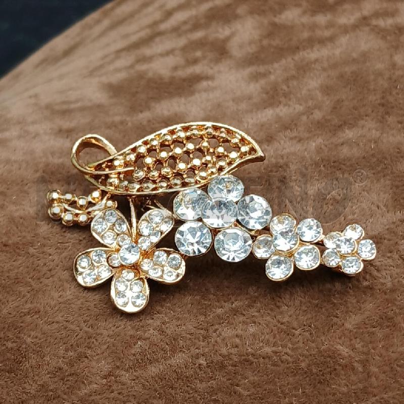 SPILLA FIORE STRASS BIANCO  | Mercatino dell'Usato Roma garbatella 1