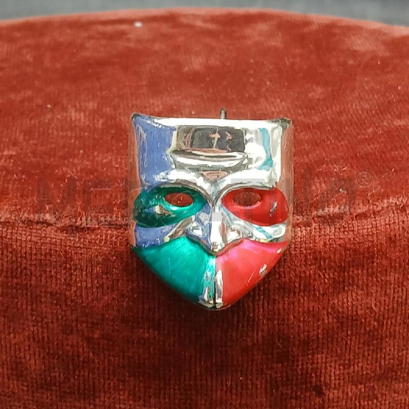 SPILLA MASCHERA SMALTO VERDE ROSSO  | Mercatino dell'Usato Roma garbatella 1