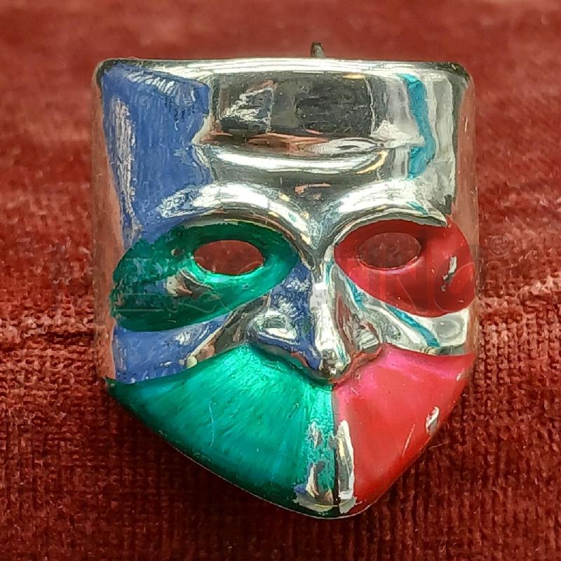 SPILLA MASCHERA SMALTO VERDE ROSSO  | Mercatino dell'Usato Roma garbatella 2