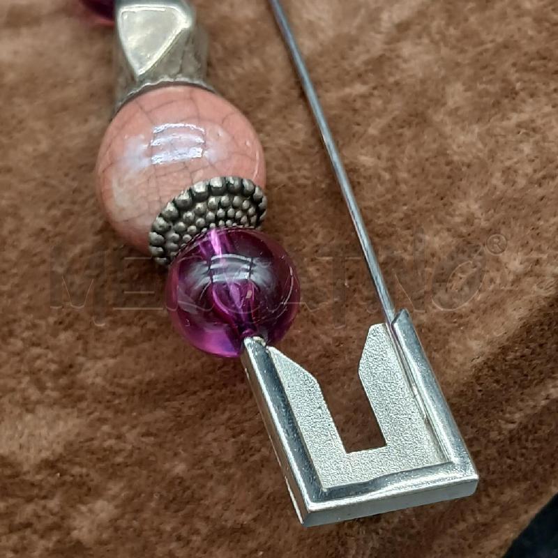 SPILLONI ROSA VIOLA LUNG | Mercatino dell'Usato Roma garbatella 3