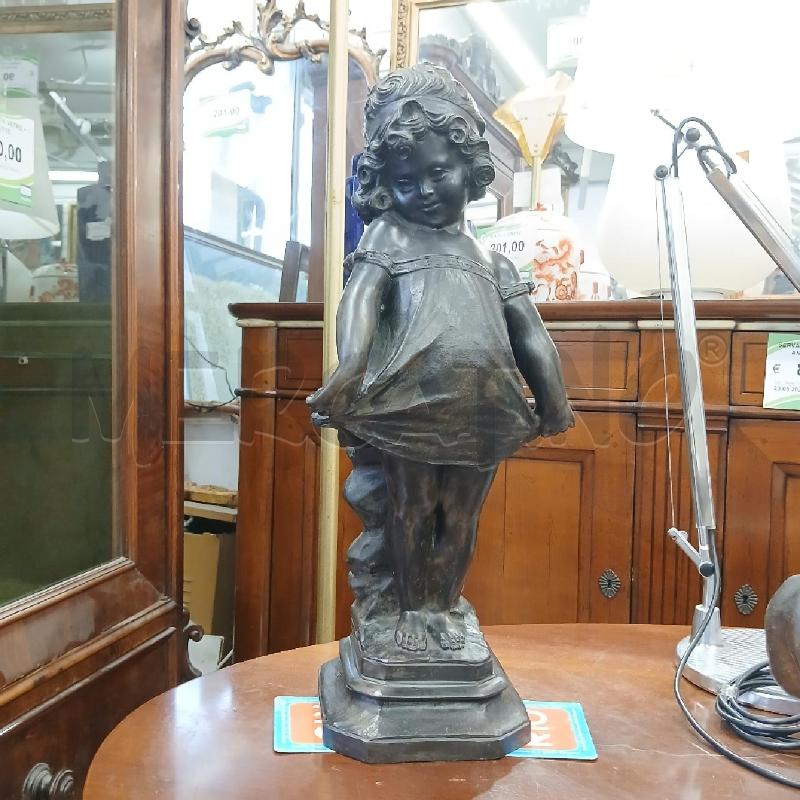 STATUA BIMBA BRONZO A FIRMA MOREAU | Mercatino dell'Usato Roma garbatella 1