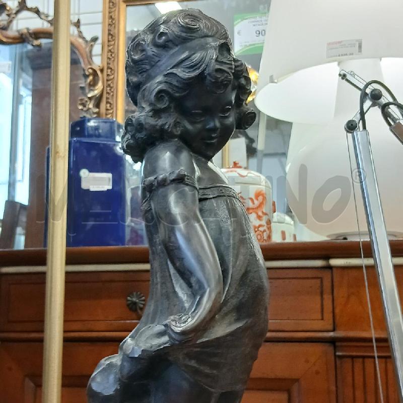 STATUA BIMBA BRONZO A FIRMA MOREAU | Mercatino dell'Usato Roma garbatella 4