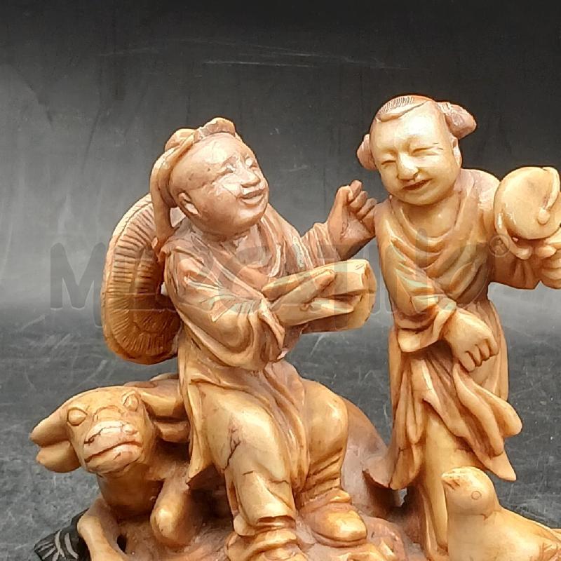 STATUINA PIETRA SAPONARIA PERSONAGGI BUE | Mercatino dell'Usato Roma garbatella 2
