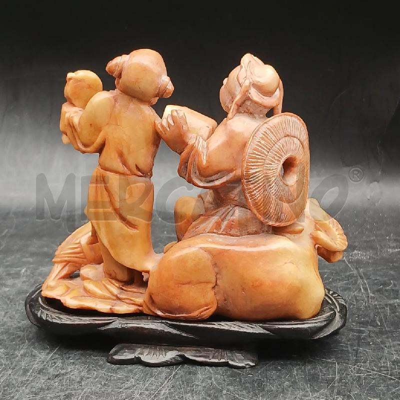 STATUINA PIETRA SAPONARIA PERSONAGGI BUE | Mercatino dell'Usato Roma garbatella 3