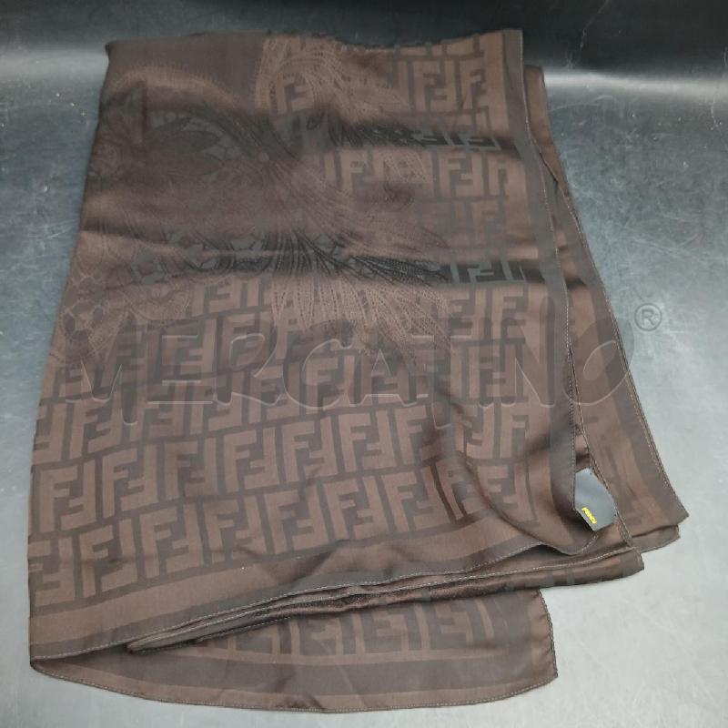 STOLA FENDI MARRONE NERO  | Mercatino dell'Usato Roma garbatella 1
