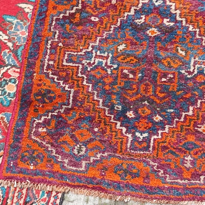 TAPPETO ARANCIONE CELESTE ROMBI | Mercatino dell'Usato Roma garbatella 3