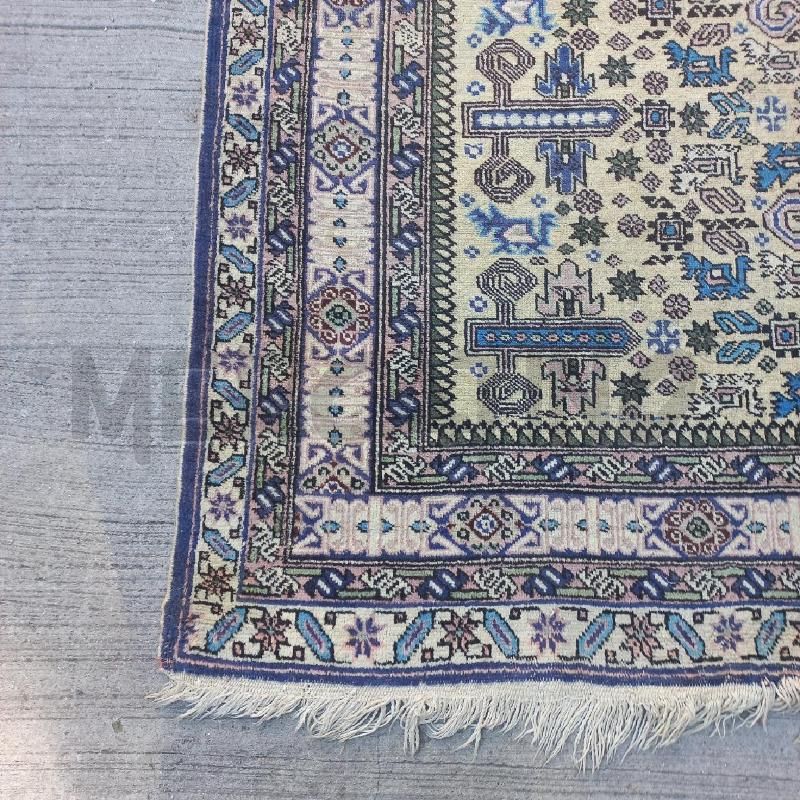 TAPPETO BEIGE DISEGNI BLU DA RIVEDERE | Mercatino dell'Usato Roma garbatella 2