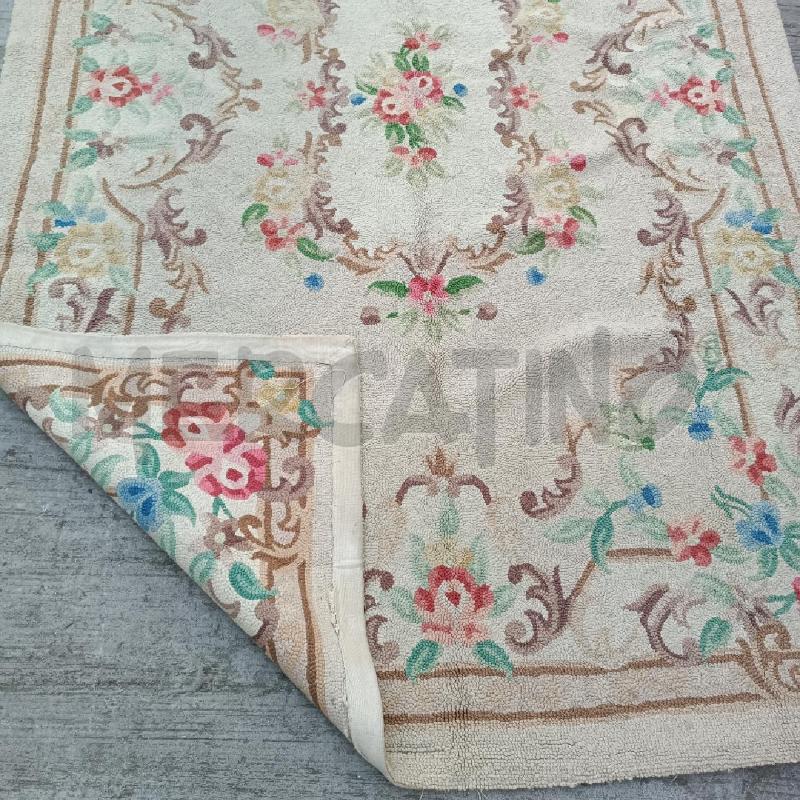TAPPETO BEIGE FIORI | Mercatino dell'Usato Roma garbatella 3