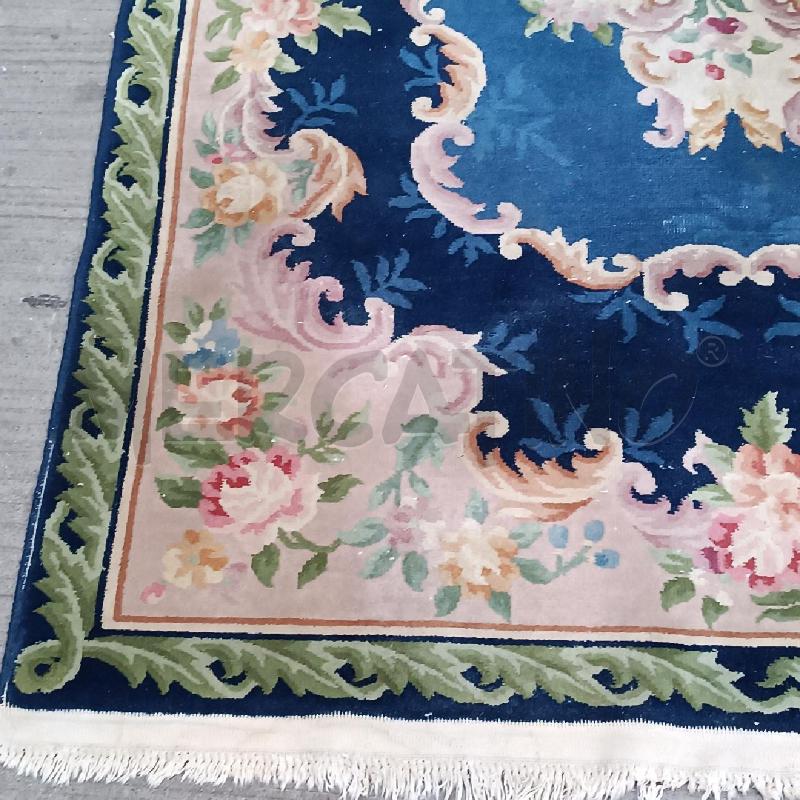 TAPPETO CINA 248 X 152 BLU FIORI ROSA | Mercatino dell'Usato Roma garbatella 3