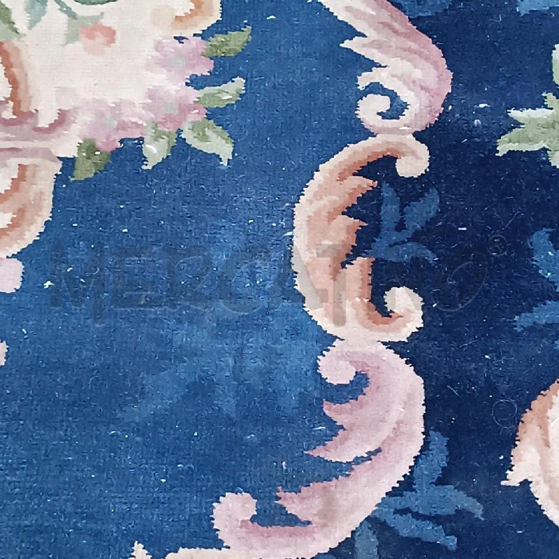 TAPPETO CINA 248 X 152 BLU FIORI ROSA | Mercatino dell'Usato Roma garbatella 4