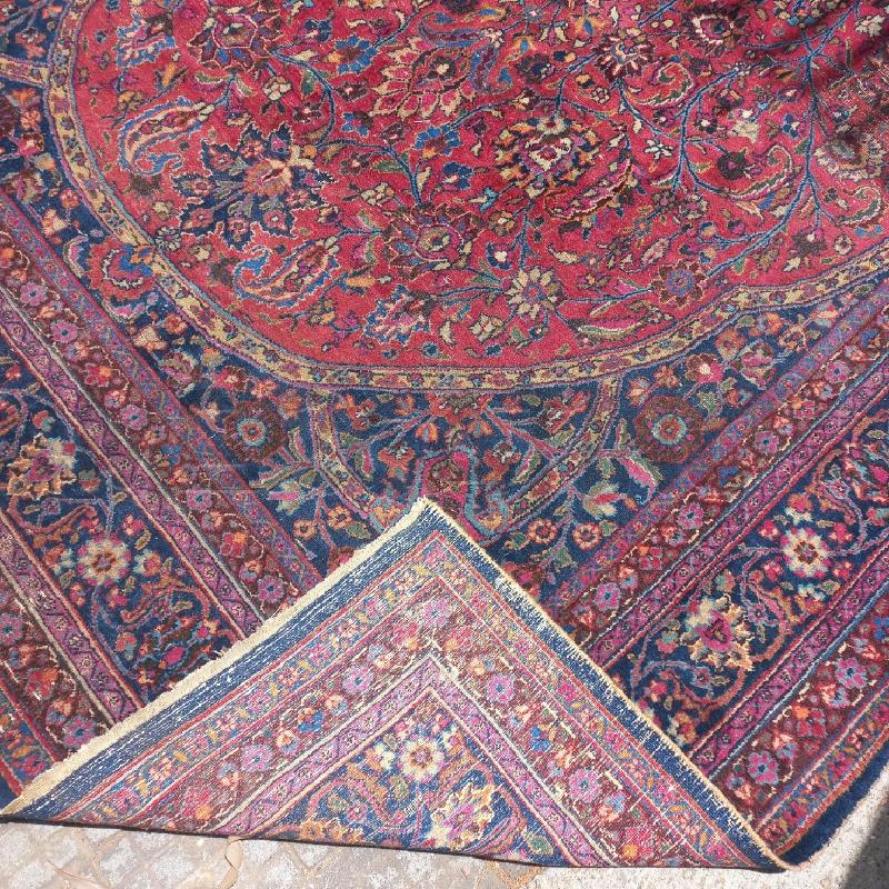 TAPPETO GRANDE FIORI ROSSI/VIOLA | Mercatino dell'Usato Roma garbatella 3