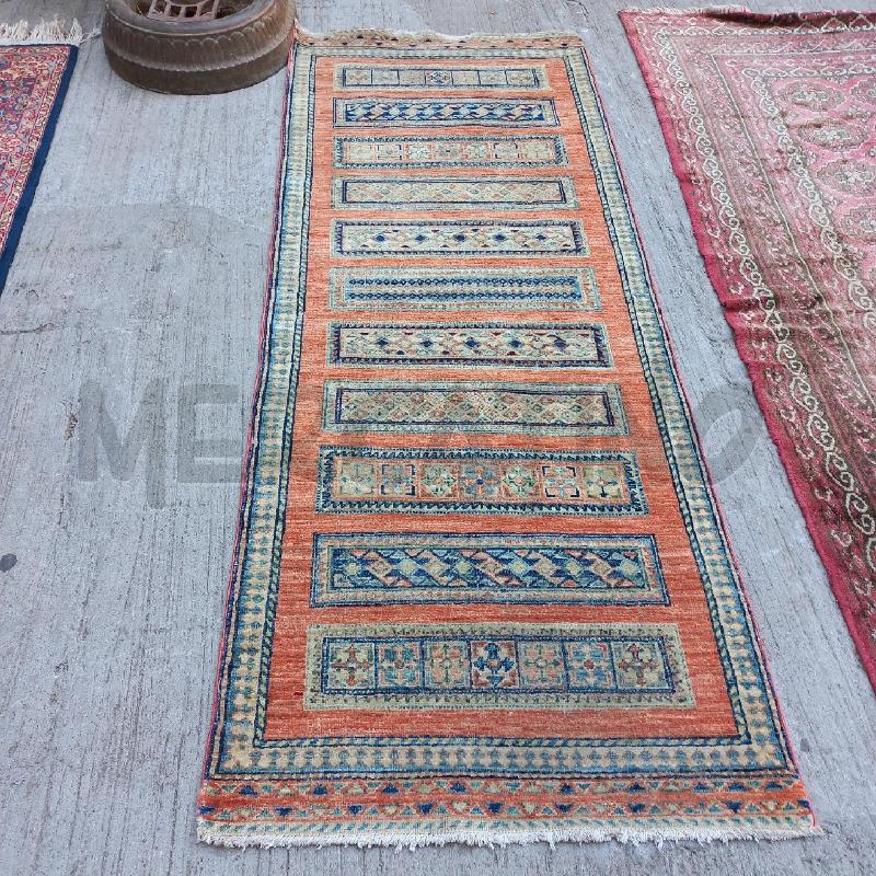 TAPPETO GUIDA ARANCIO/BLU 190X75CM | Mercatino dell'Usato Roma garbatella 1