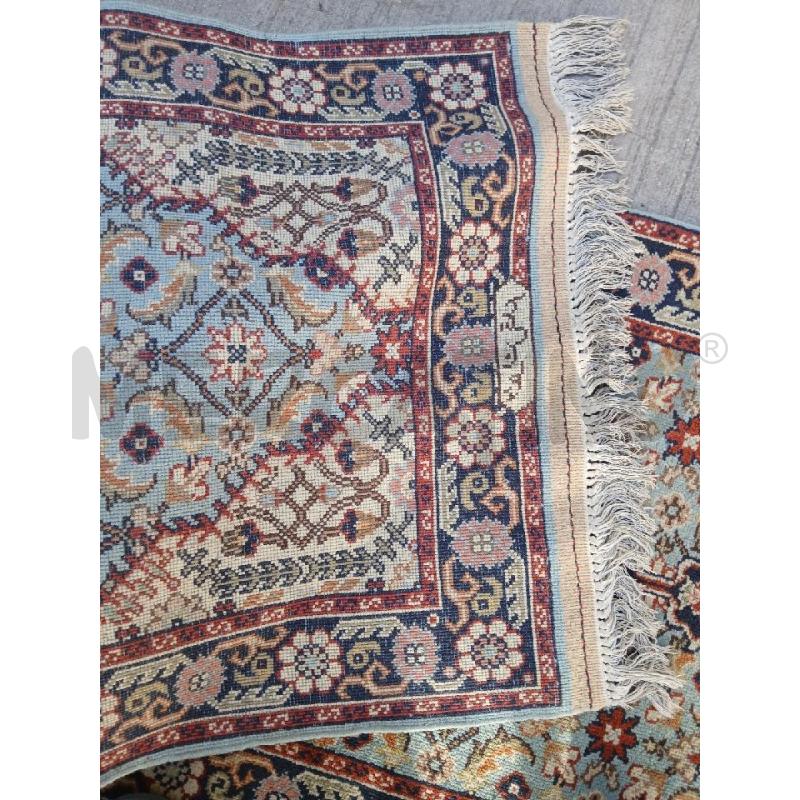 TAPPETO GUIDA BLU BEIGE DISEGNI BLU  | Mercatino dell'Usato Roma garbatella 4