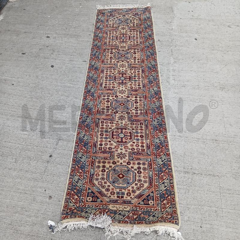 TAPPETO GUIDA FLOREALE BLU BEIGE | Mercatino dell'Usato Roma garbatella 1
