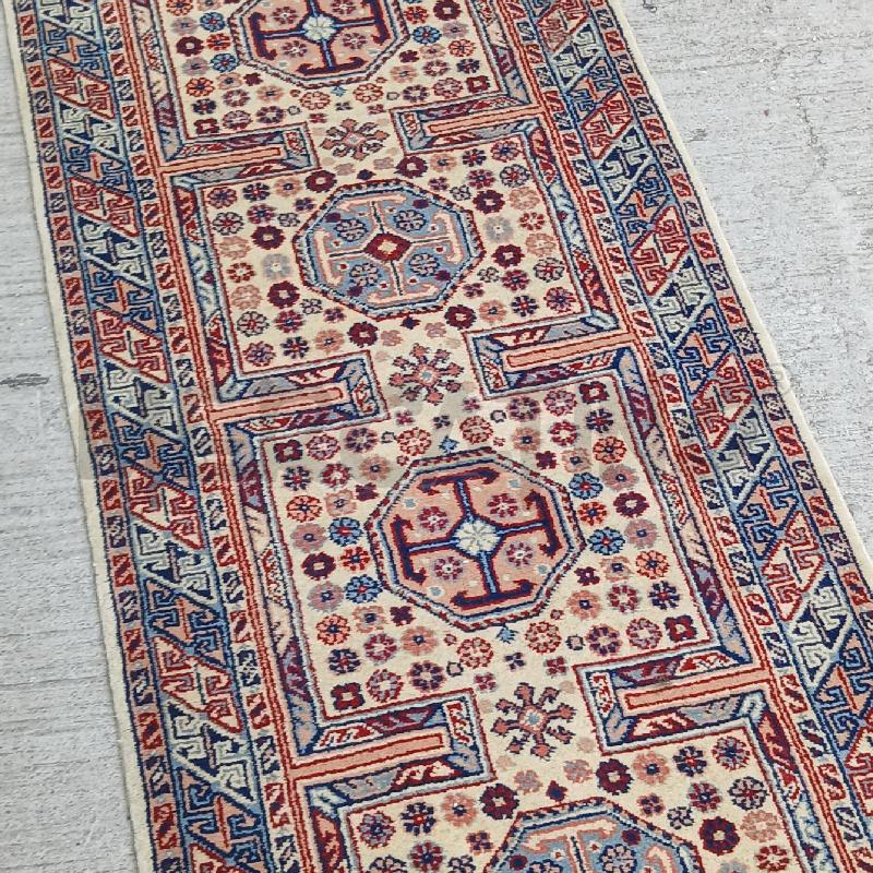 TAPPETO GUIDA FLOREALE BLU BEIGE | Mercatino dell'Usato Roma garbatella 3