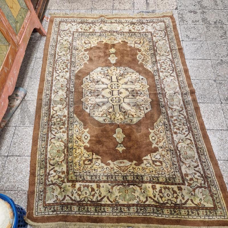 TAPPETO KUSISTAN MARRONE BEIGE FLOREARE | Mercatino dell'Usato Roma garbatella 1