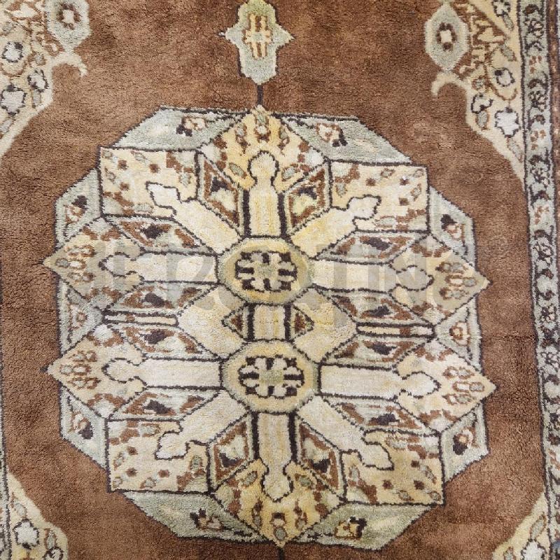 TAPPETO KUSISTAN MARRONE BEIGE FLOREARE | Mercatino dell'Usato Roma garbatella 2