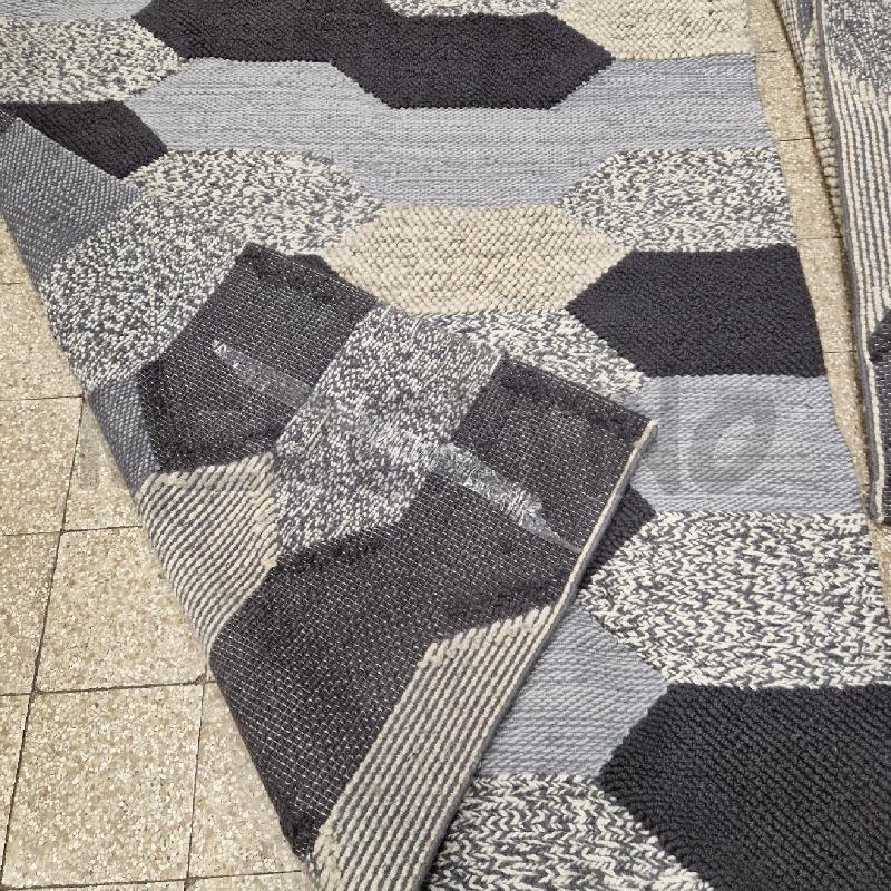 TAPPETO LANA GRIGIO BIANCO 170 X 240 CM  | Mercatino dell'Usato Roma garbatella 2