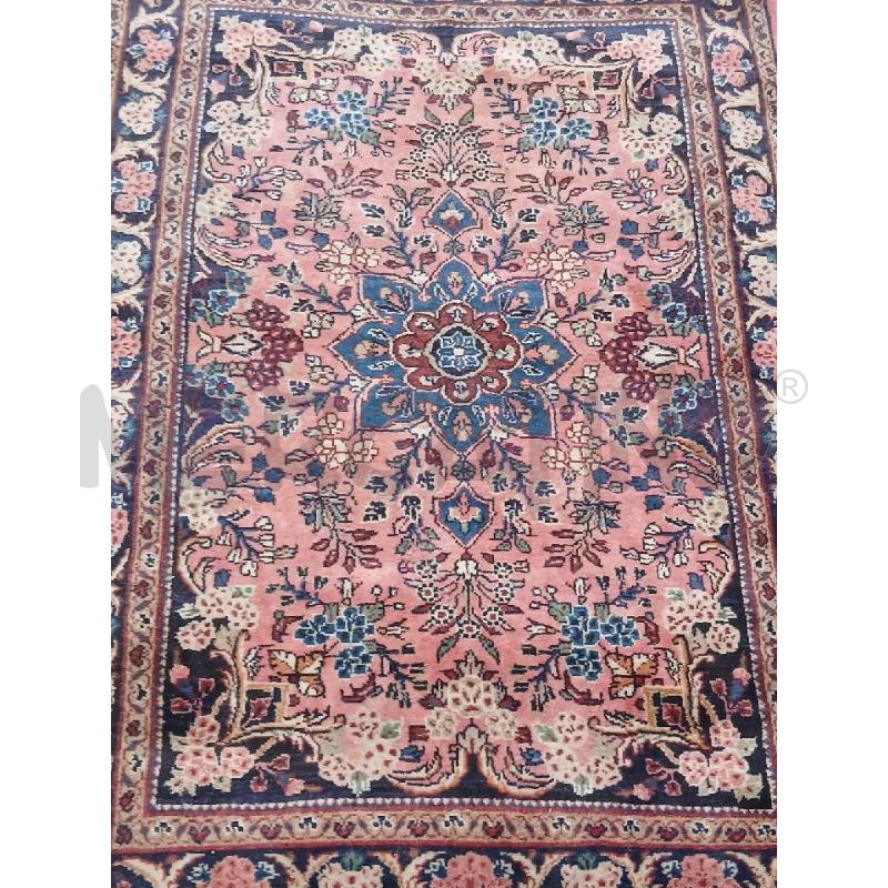 TAPPETO ROSA FIORE CENTRALE BLU  | Mercatino dell'Usato Roma garbatella 2