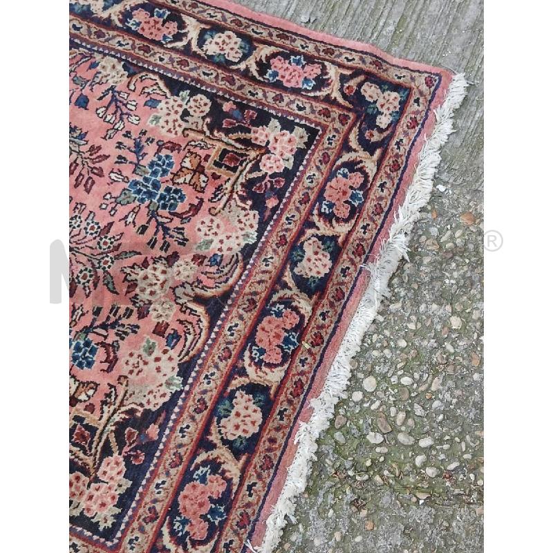 TAPPETO ROSA FIORE CENTRALE BLU  | Mercatino dell'Usato Roma garbatella 3