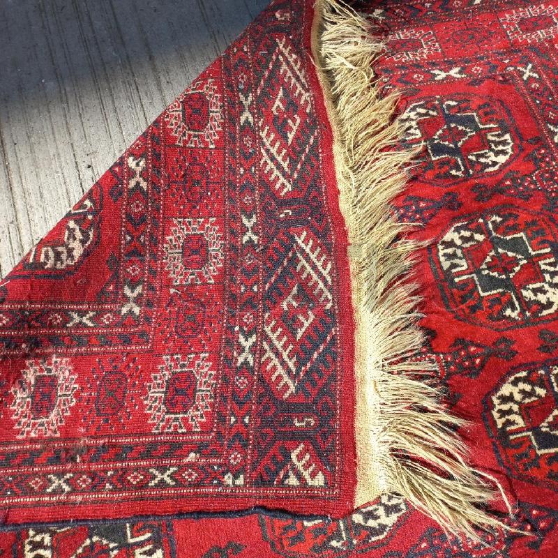 TAPPETO ROSSO CERCHI BIANCHI. 220 X 130 CM. | Mercatino dell'Usato Roma garbatella 4