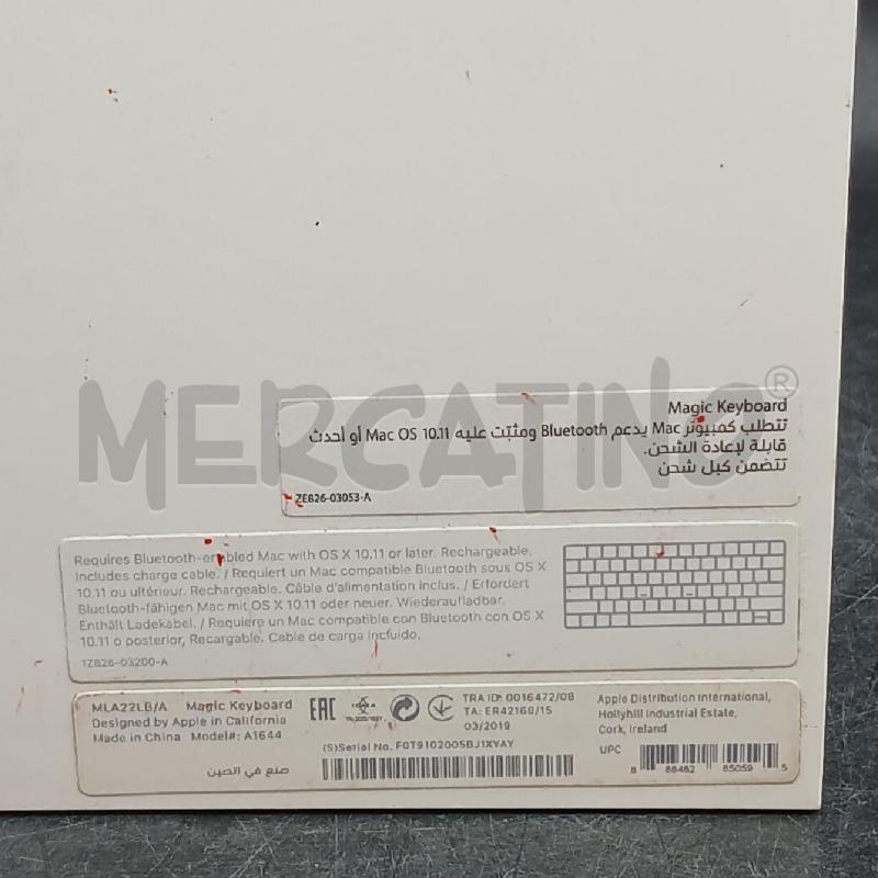 TASTIERA APPLE A1644 | Mercatino dell'Usato Roma garbatella 2