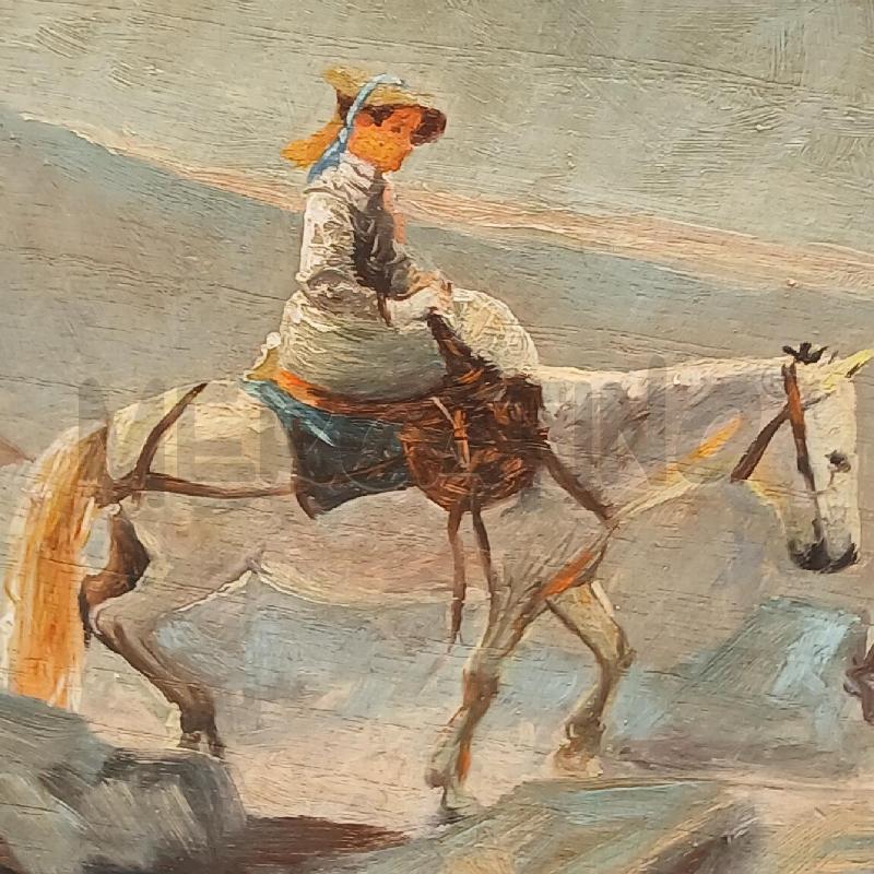 TAVOLETTA DIPINTA PASSAGGIO A CAVALLO | Mercatino dell'Usato Roma garbatella 2