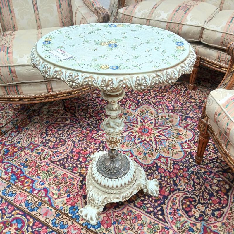 TAVOLINO CERAMICA FIORI  | Mercatino dell'Usato Roma garbatella 1