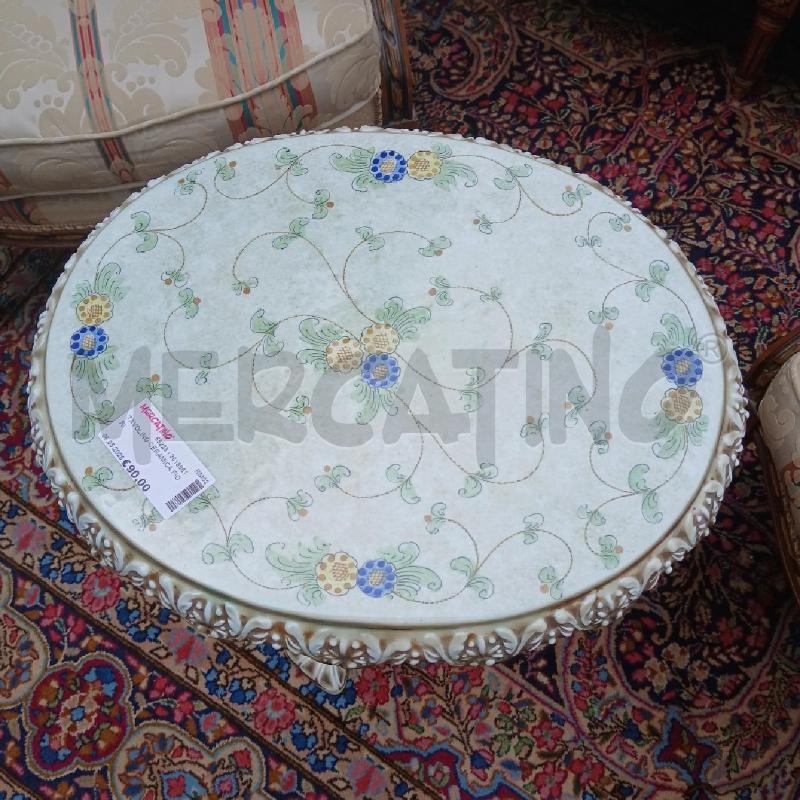 TAVOLINO CERAMICA FIORI  | Mercatino dell'Usato Roma garbatella 2