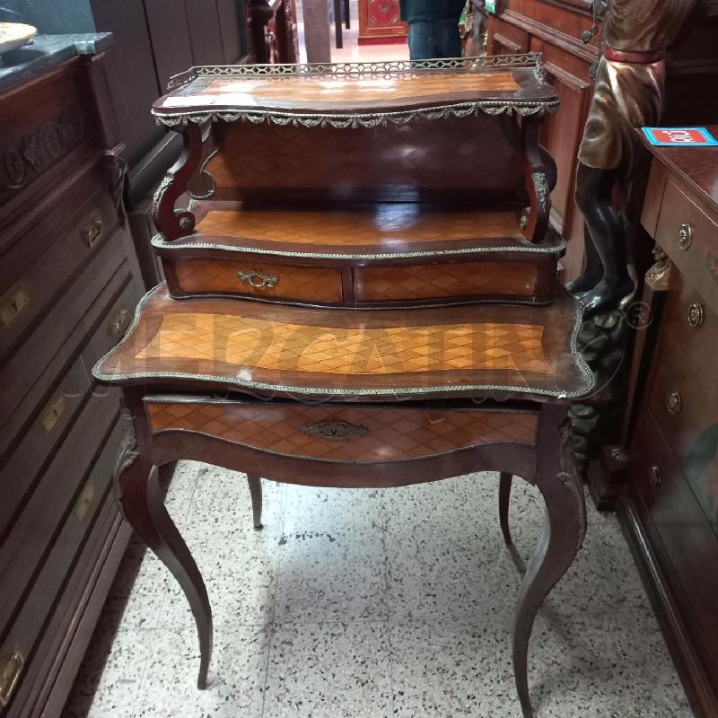 TAVOLINO INTARSIATO 1C +ALZATA BORDO MET | Mercatino dell'Usato Roma garbatella 1
