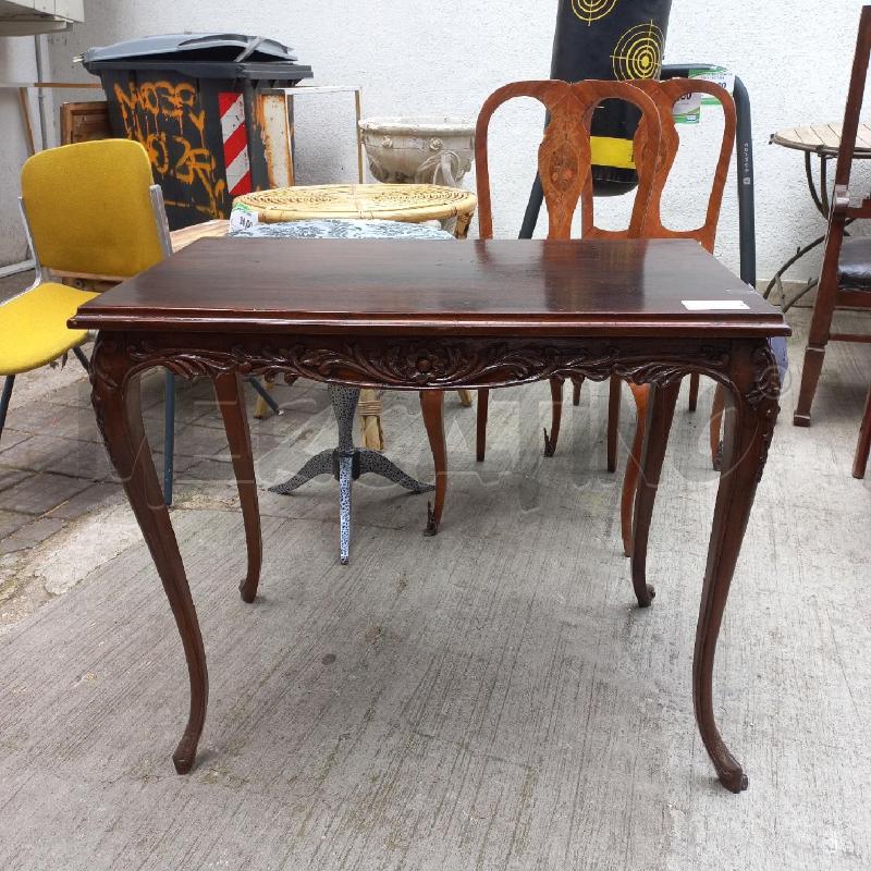 TAVOLINO NOCE DECORO FLOREALE | Mercatino dell'Usato Roma garbatella 1